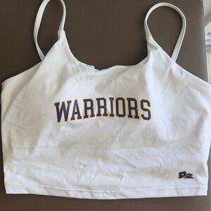 Warriors White Crop Top
